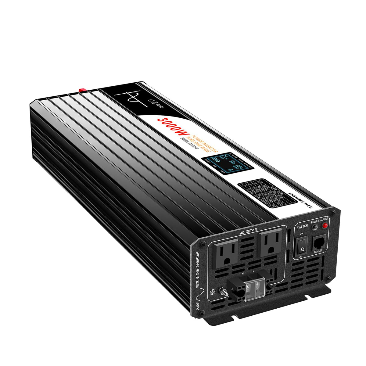 Xijia 3000W Pure Sine Wave Inverter 48V DC to 120V AC Converter for Home, RV, Truck, Off-Grid Solar Power 110V with Smart Bluetooth App Remote Control,Surge 6000W