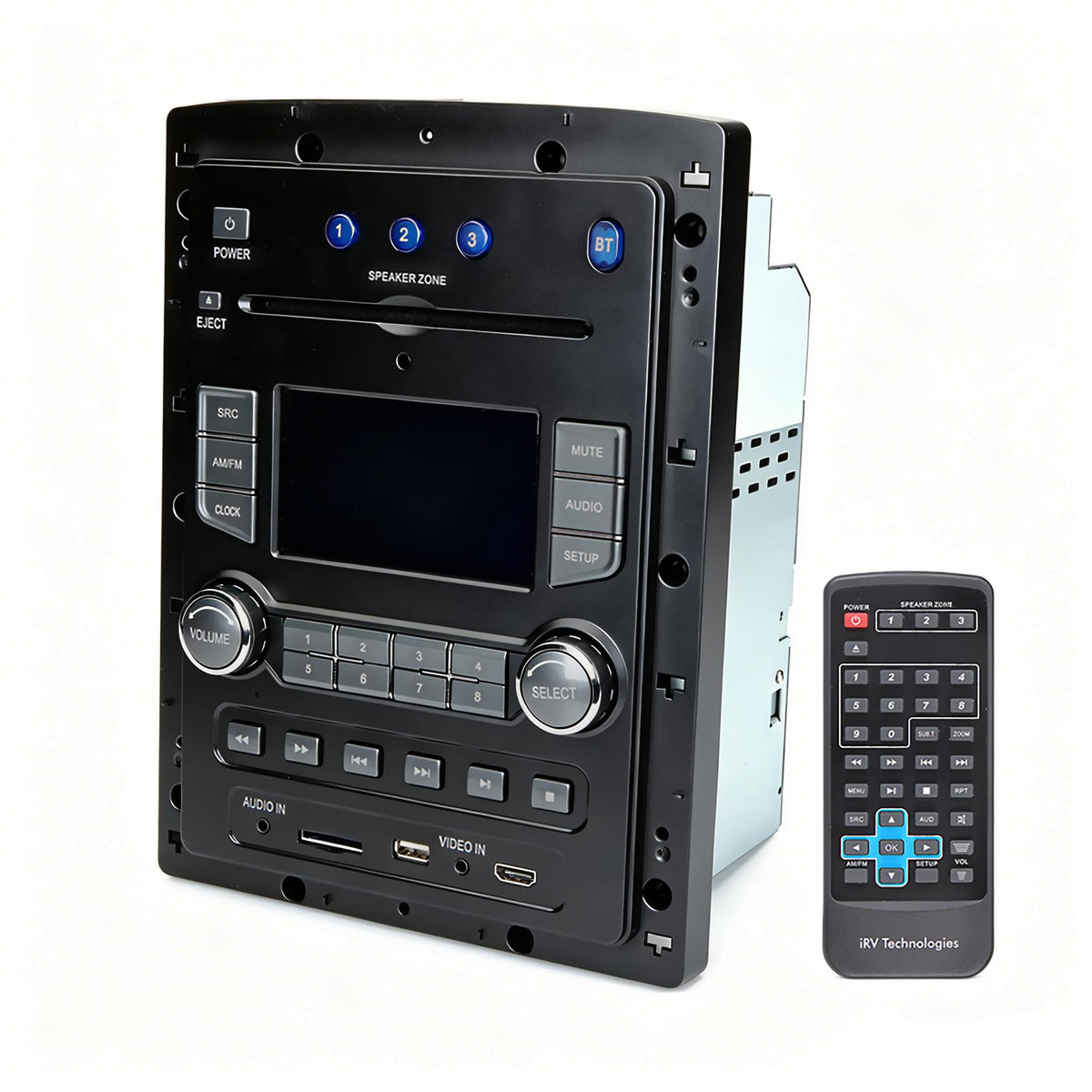 iRV Technology iRV66 AM/FM/CD/DVD/MP3/MP4/USB/SD/HDMI/Digital5.1/Surround Sound/Bluetooth 3 Zones wall mount RV Radio Stereo with wire adaptor Concertone ZX500/600/690/700,Genesis GT-3.0