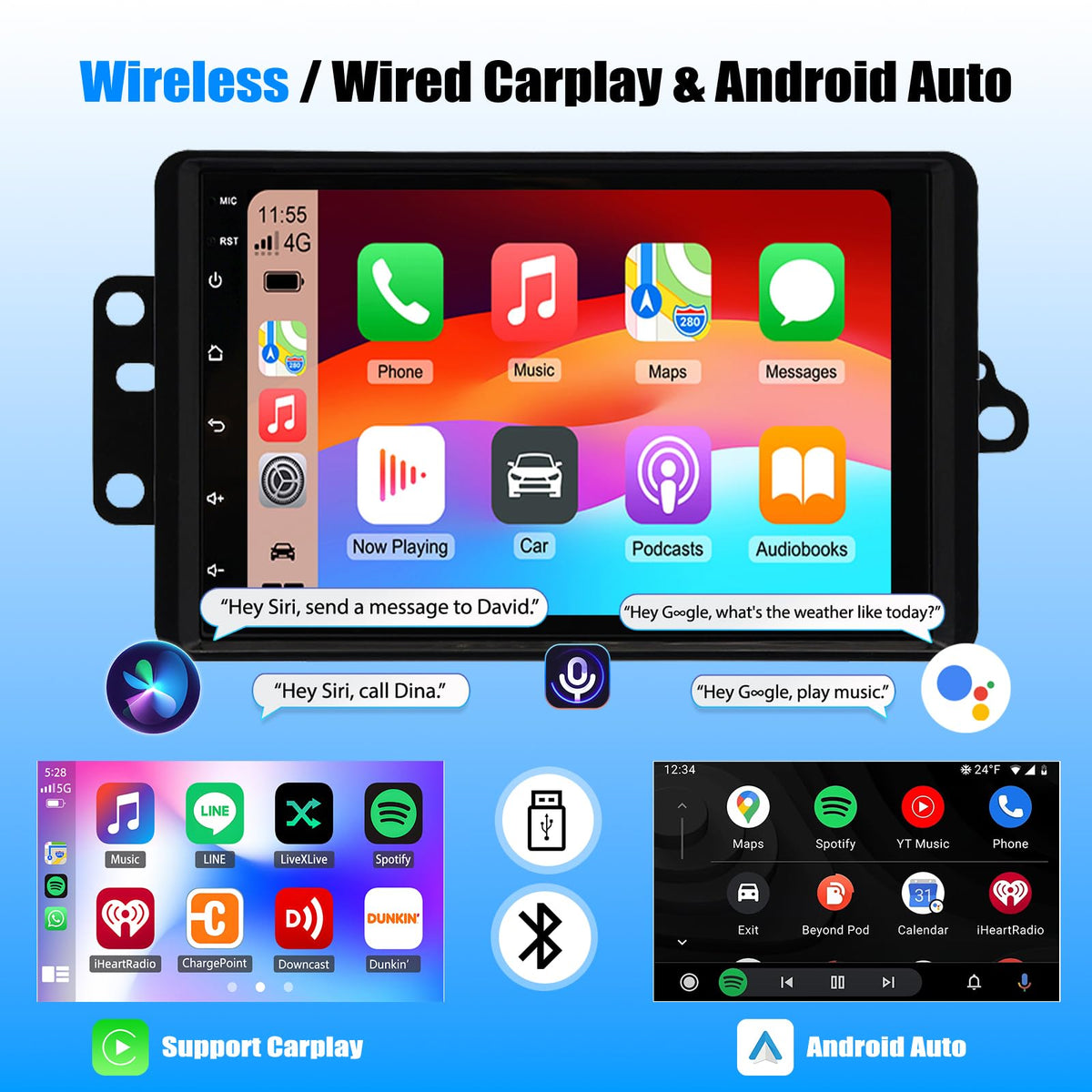 7" Android 13 Car Stereo Radio for Cadillac Escalade 2003 2004 2005 2006