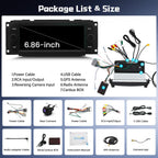 4+64G 6.86 Inch Car Stereo Radio for Dodge Dakota 2001 2002 2003 2004