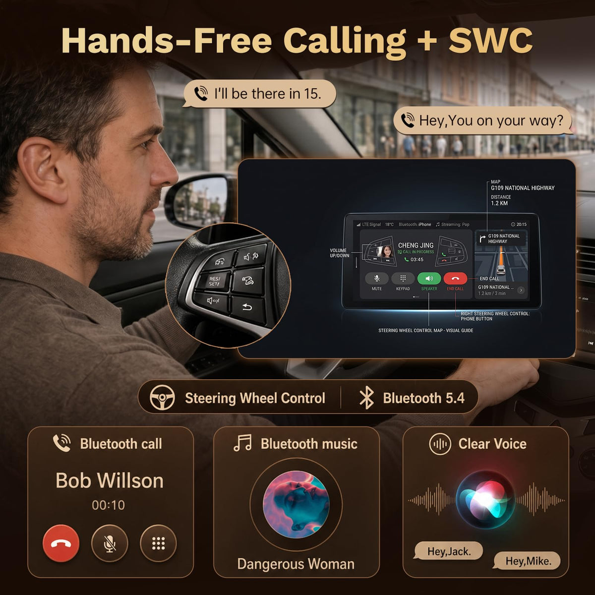[4GB+64GB] Car Radio Stereo for Honda Accord 7th 2003 2004 2005 2006 2007