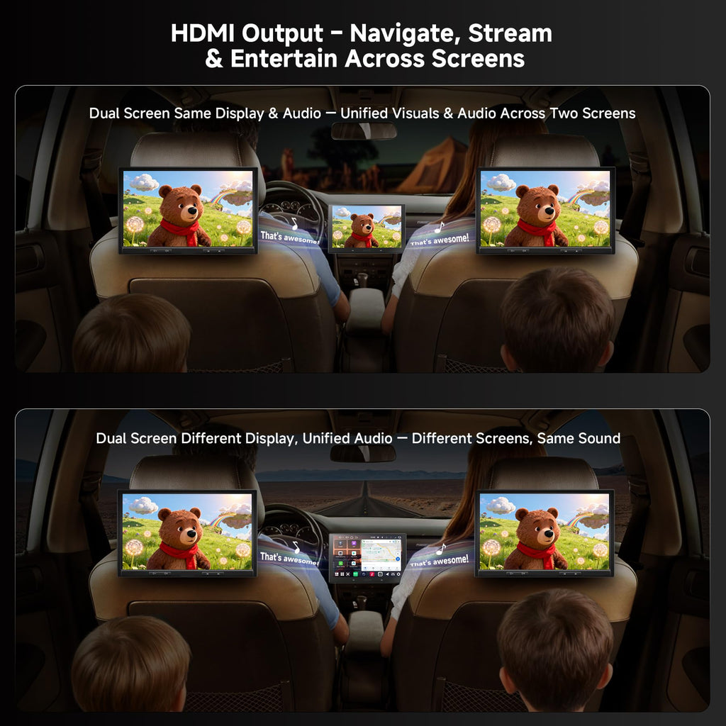 V10 10” QLED Android Double DIN Car Stereo, 6G+128G, 4G LTE, 1080P Front Dash Cam & Backup Cam, Hi-Fi DSP w/24‑Bit DAC,4V RCA, in-Car Karaoke, aptX HD BT, Wireless CarPlay&Android Auto