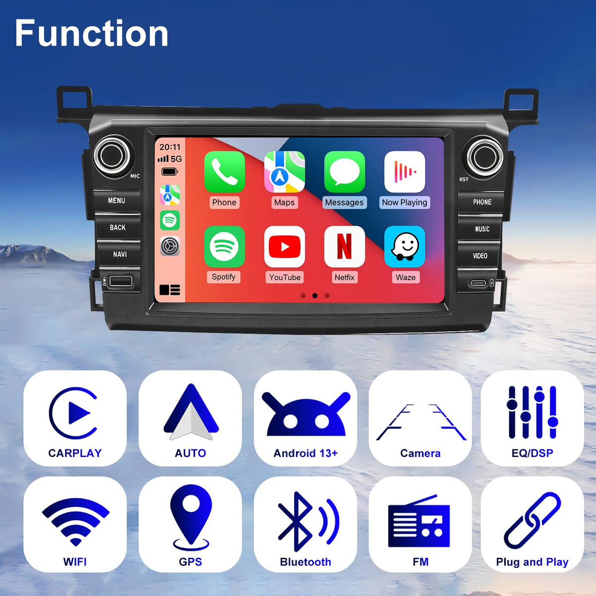 4+64G Android Car Radio for Toyota RAV4 2013 2014 2015 2016 2017 2018