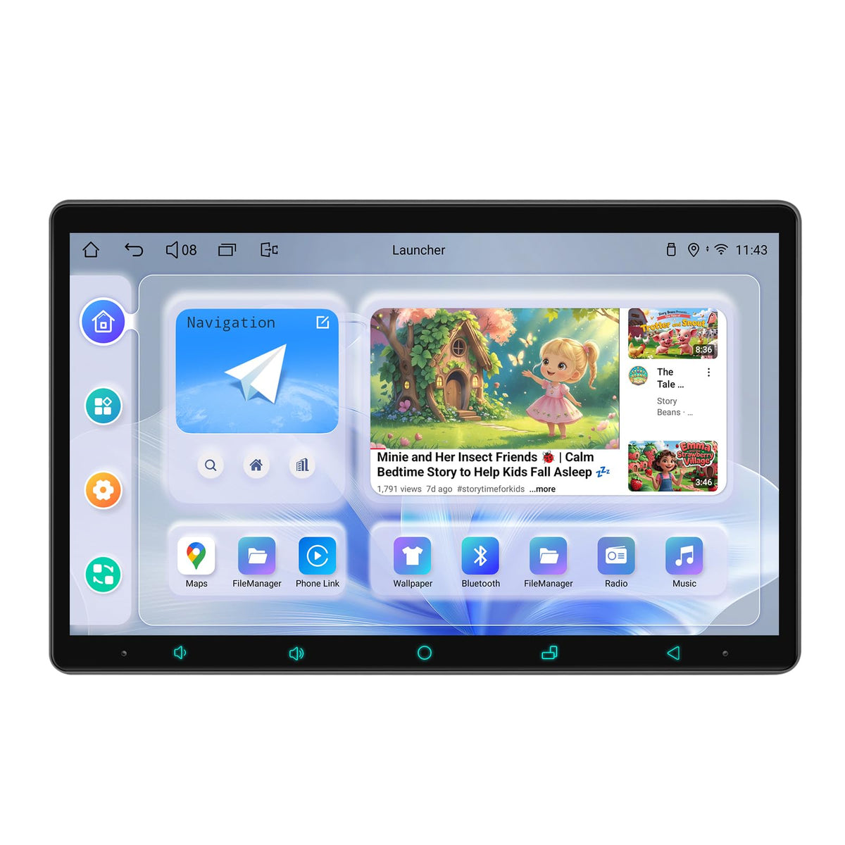 Joying Car Radio for Jeep Wrangler JK 2011-2018 Upgrade Android 13 Floating Stereo 11.6" IPS Touchscreen 8GB+128GB with Wireless CarPlay & Android Auto, Bluetooth, GPS, AM/FM, SWC(JY-JP111T8)