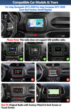 4G+128G Car Radio for Jeep Renegade 2015-2020, Compass 2017-2020 (for Small Display) with Wireless CarPlay Android Auto, 7" IPS Touch Screen Car Stereo with GPS Bluetooth FM Backup Camera