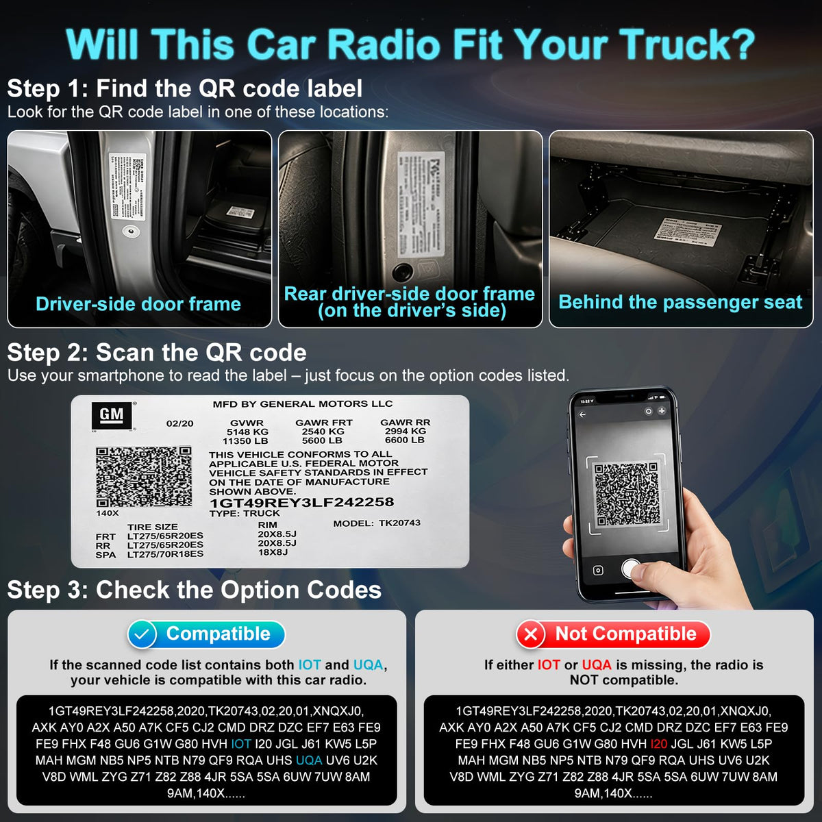 12.1 Inch Touch Screen Android Car Radio Upgrade for GMC Sierra Silverado 2019-2023, Wireless CarPlay & Android Auto, Octa-Core, GPS Navigation, 4G LTE, Multimedia Player Head Unit
