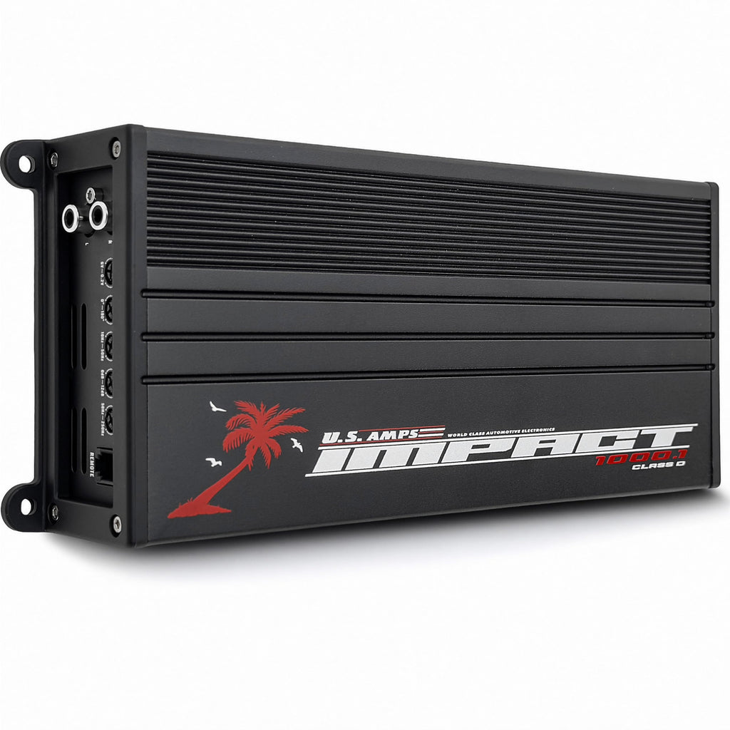 US Amps IMPACT-1000.1 Monoblock 1500W RMS Class D Mini Amplifier