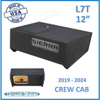 2019-2024 Sierra Crew Cab 12"" Sub Box Subwoofer Enclosure Solo Baric