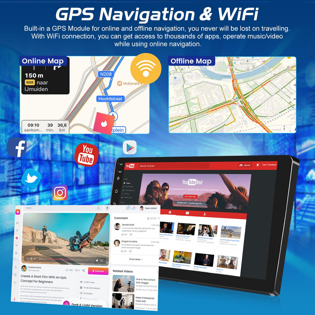 [4+64G] Android Radio for Kia Sportage 2007-2013, Carplay and Android Auto