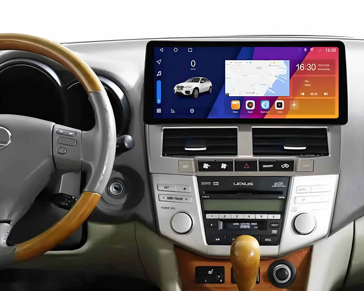 Rolax 12.3 inch Android 15 Carplay Compatible for Lexus RX300 RX330 RX350 RX400h 2004-2007 Car Radio Multimedia Stereo GPS Navigation Bluetooth WiFi Wireless Camera SWC