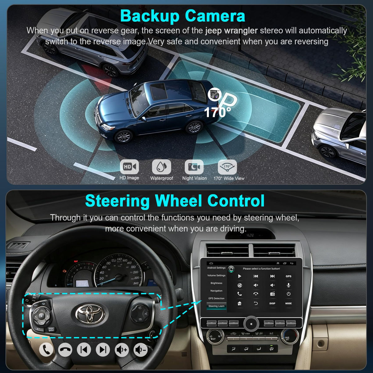 Android Car Radio Stereo for Toyota Camry 2012-014 with Key&Fast Charing