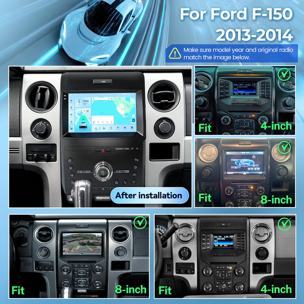 4+64G Radio Upgrade for Ford F150 2013 2014, with Carplay Android Auto