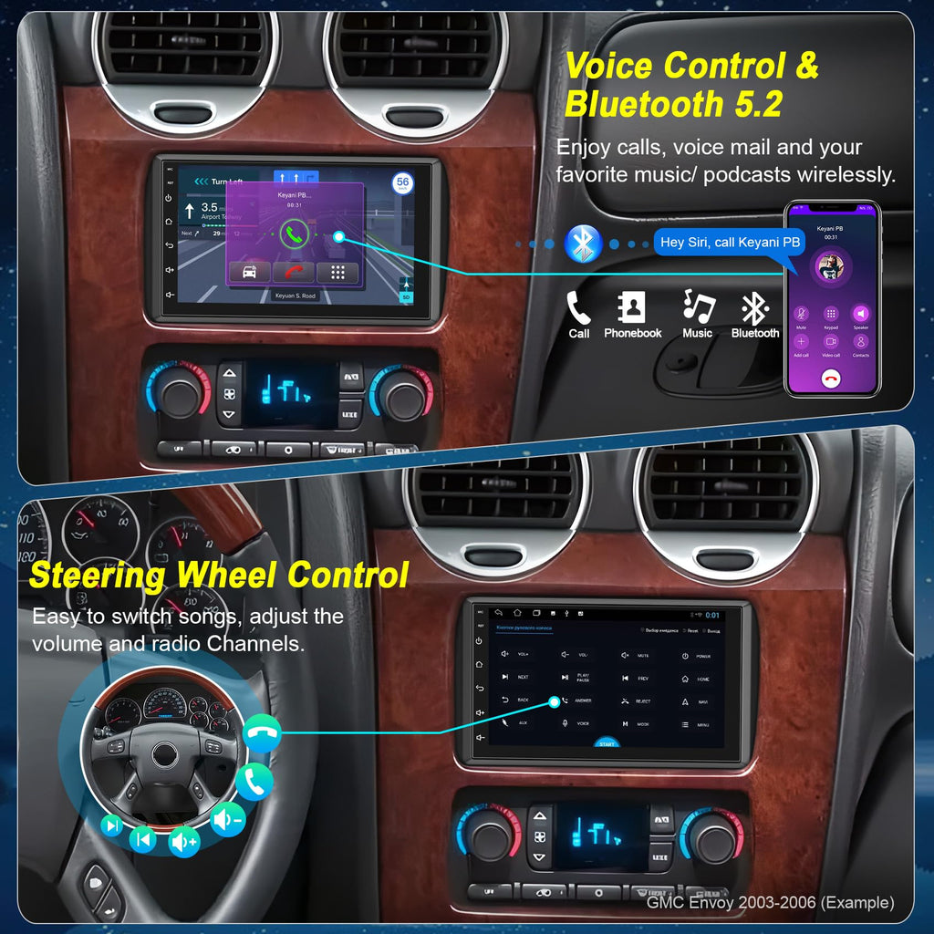 (4+128GB)Car Radio for 2003-2006 Chevrolet Chevy Silverado GMC Sierra Yukon