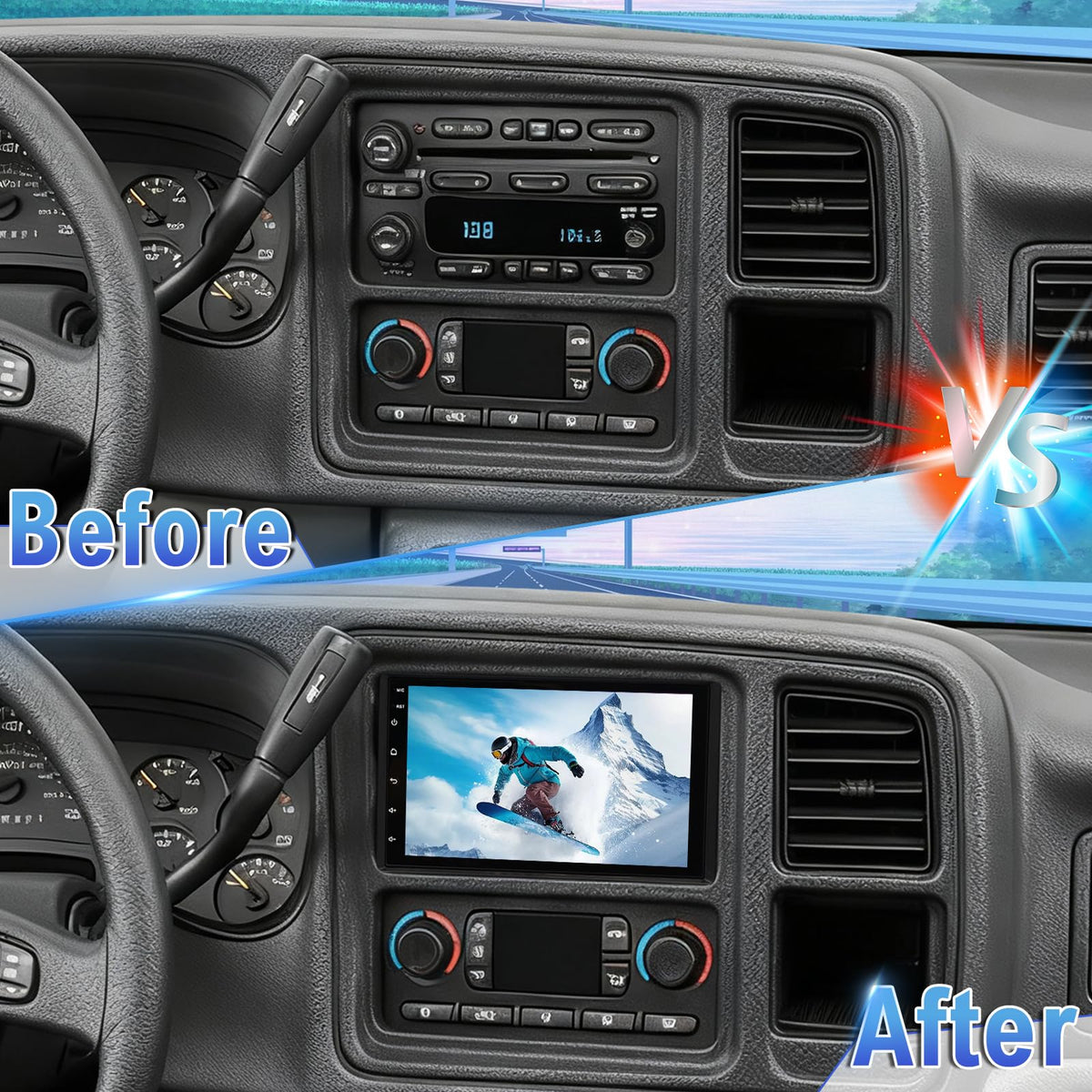 Car Stereo for Chevy Silverado Impala Tahoe GMC Sierra Yukon 2003-2006