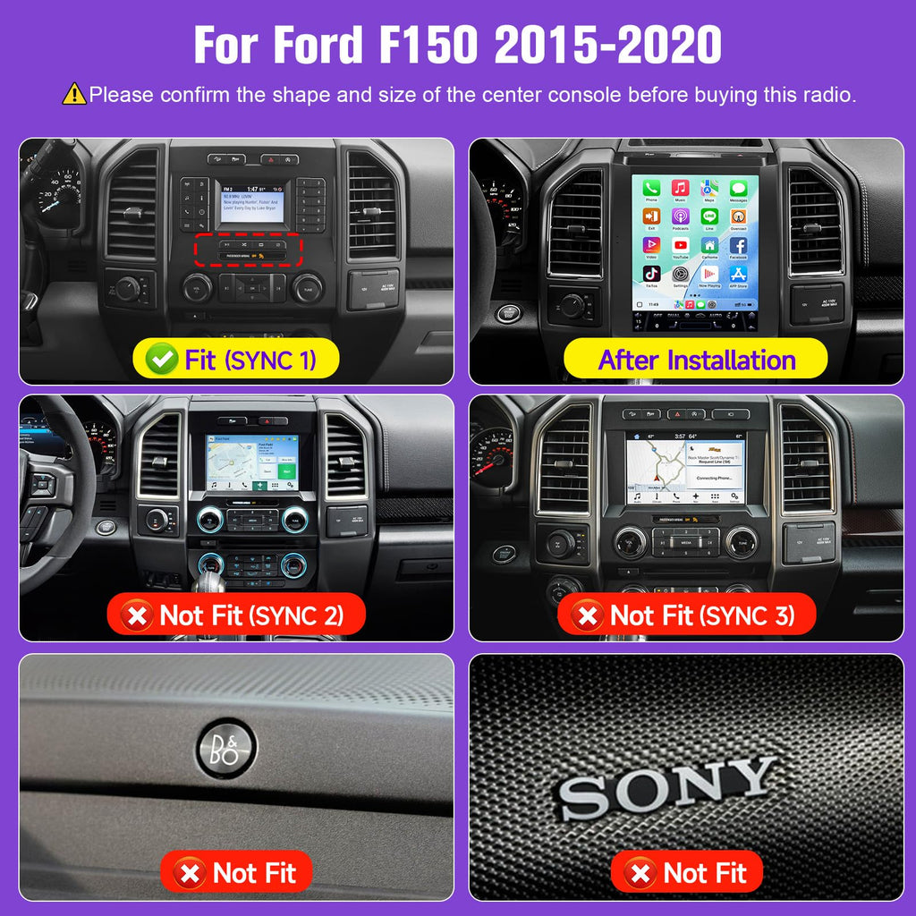 8Core 4+64GB Car Stereo Radio for Ford F150 2015-2020