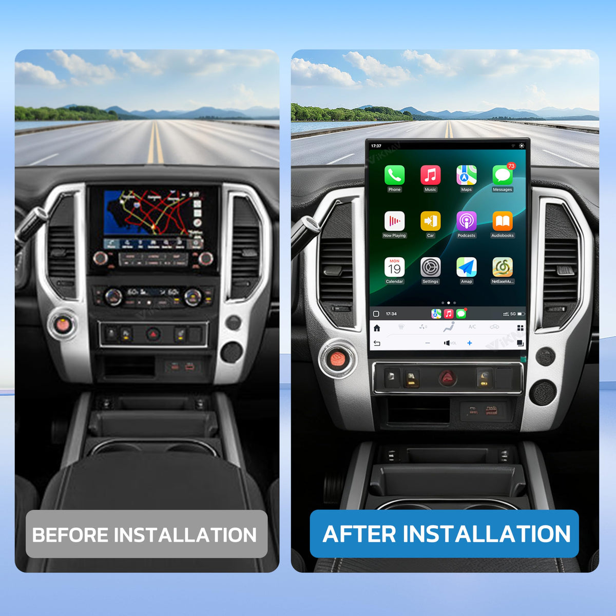 15.6 Inch Screen Car Radio for Nissan Titan Auto Stereo for 2020-2025 Year