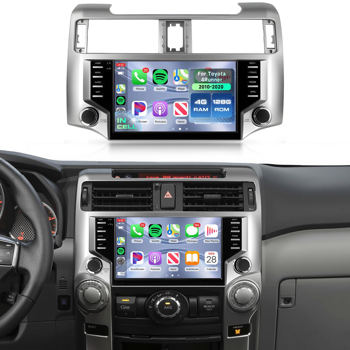 Rimoody 4G+128G Android 15 Car Stereo for Toyota 4runner 2010-2020, 5G WiFi