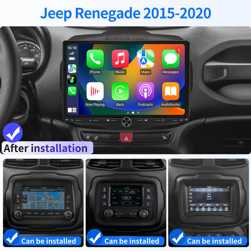 10.1 inch Car Stereo Radio for Jeep Renegade 2015-2020 8Core Head Unit