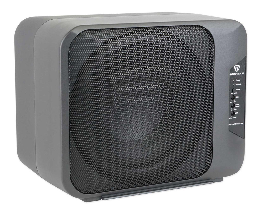 Rockville Ground Pounder 10.5" Powered Car Subwoofer, Compact