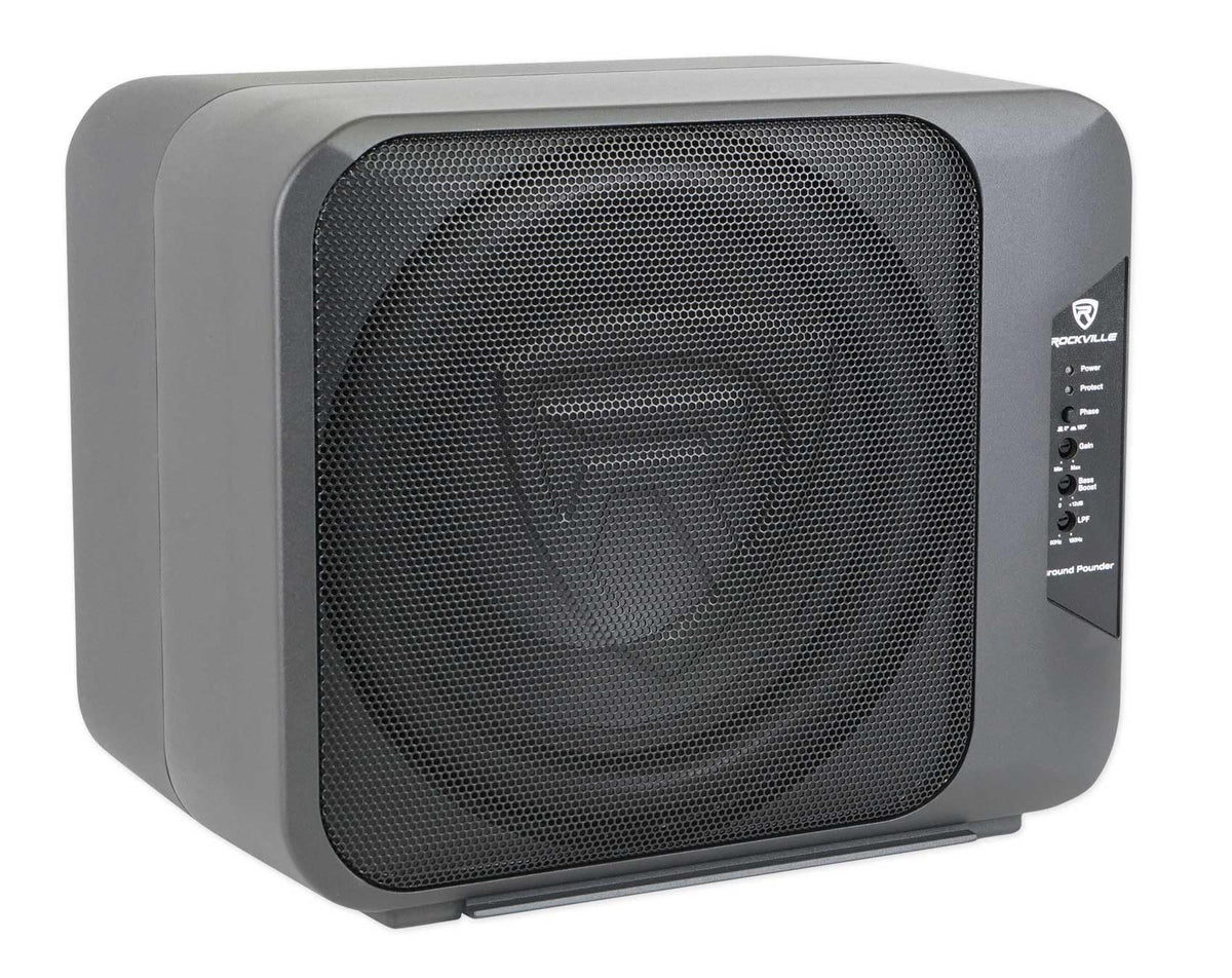 Rockville Ground Pounder 10.5" Powered Car Subwoofer, Compact