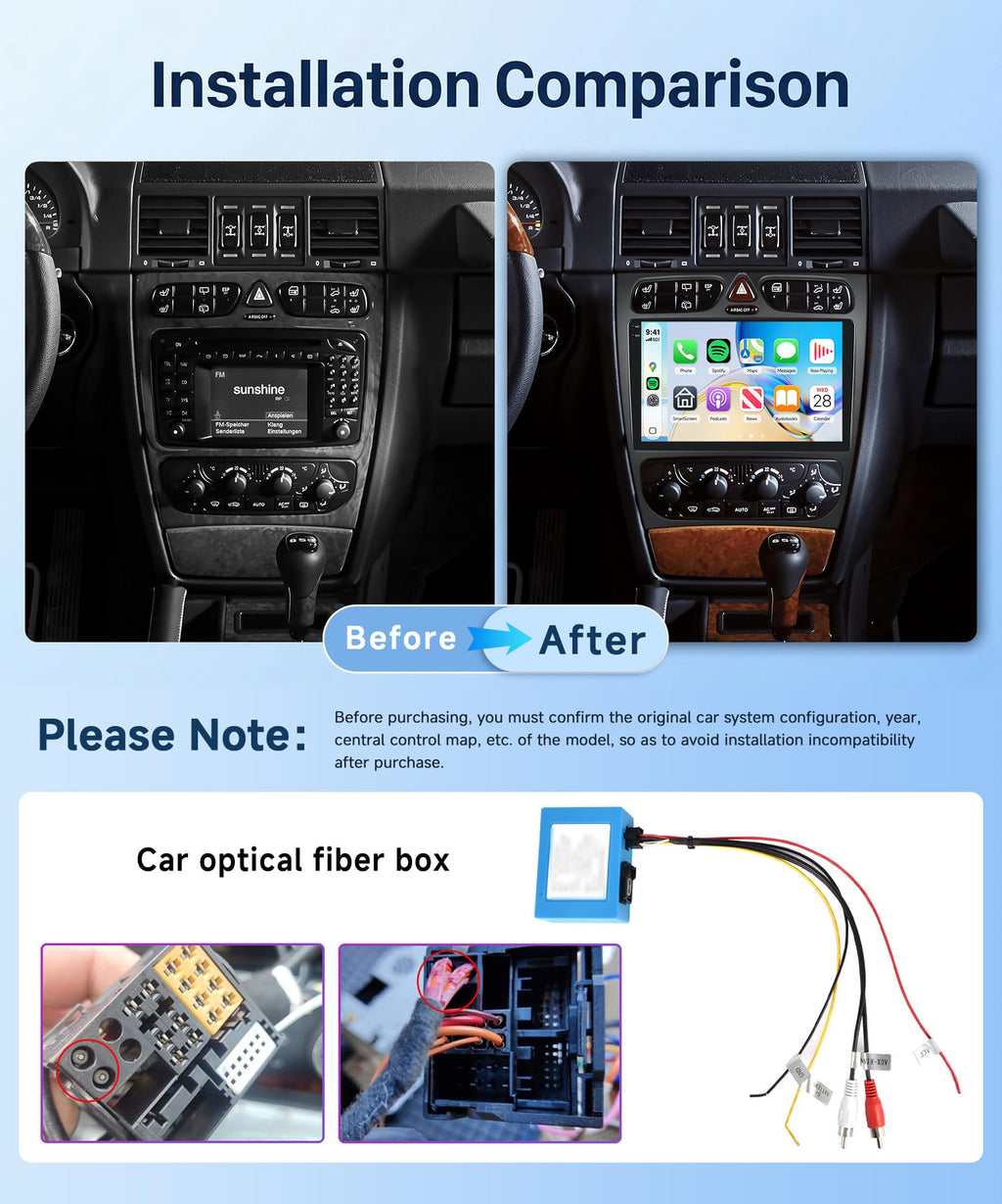 4G+64G Car Radio for Mercedes Benz C Class W203 2000-2005(4 Doors)