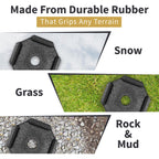 EQ Compact | Precise Fit for RV Jack Pads, Travel Trailers and Class B & C Motorhomes | Compatible with Major RV Brands & Leveling Systems | Pack of 4 for 7” Square Or 7.25” Round Jack Feet