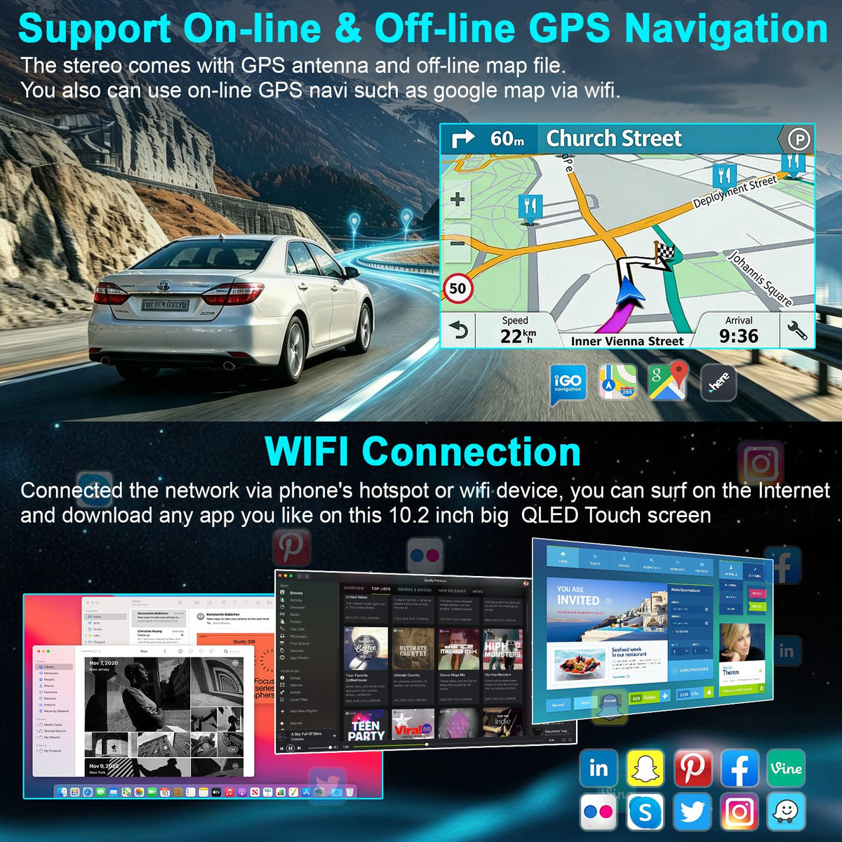 Android Car Radio Stereo for Toyota Camry 2012-014 with Key&Fast Charing