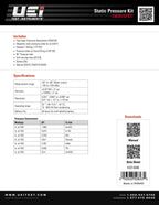 UEi EM201SPKIT Static Pressure Test Kit with EM201B Digital Differential Manometer, HVAC Pressure Measurement Kit, Includes Pressure Testing Accessories