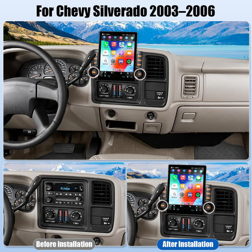 4+64G Android Car Radio Upgrade for Chevy Silverado 2003–2006 Stereo 9.7"