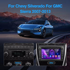 [4+64G ROM] Car Radio with 7inch Android 13 Touch Screen Radio with Wireless Carplay Android Auto GPS Bluetooth WiFi SWC FM RDS Mirror Link Backup Camera for GMC Savana 2008-2019
