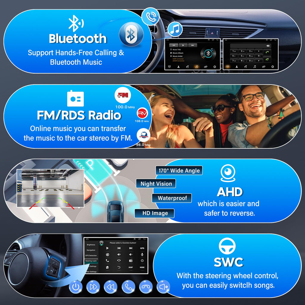7'' Car Radio Stereo for Fiat 500 2016-2019 with Carplay and Android Auto