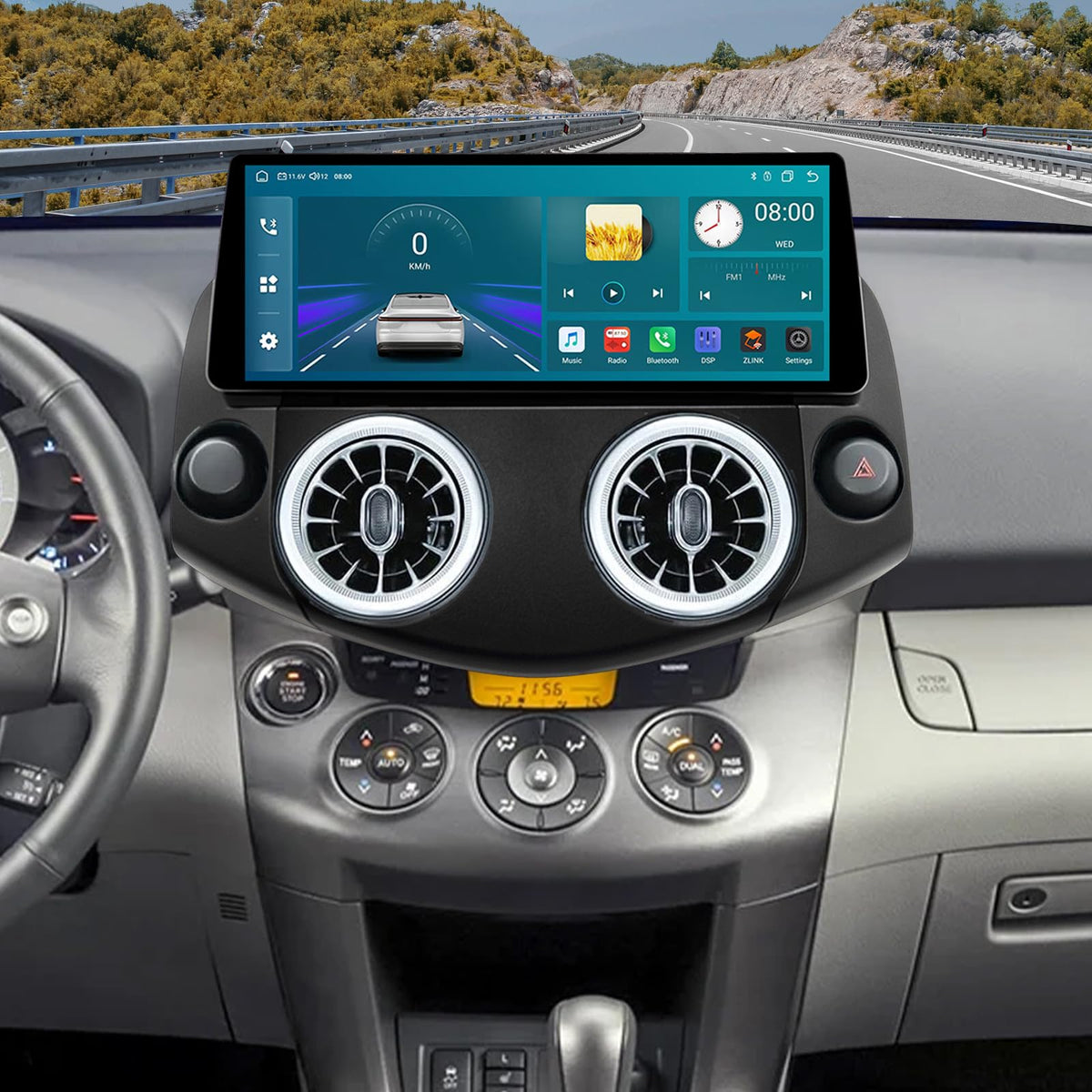8 Core 6+128G Car Radio Stereo for Toyota RAV4 2007‑2012 Android w/CarPlay