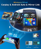 Car Radio Stereo for Nissan Rogue 2006-2016[2+64G] with Wireless Carplay/Android Auto,Android Car Stereo 9 Inch Touch Screen GPS DSP WiFi Bluetooth FM/RDS Mirror Link SWC Backup Camera
