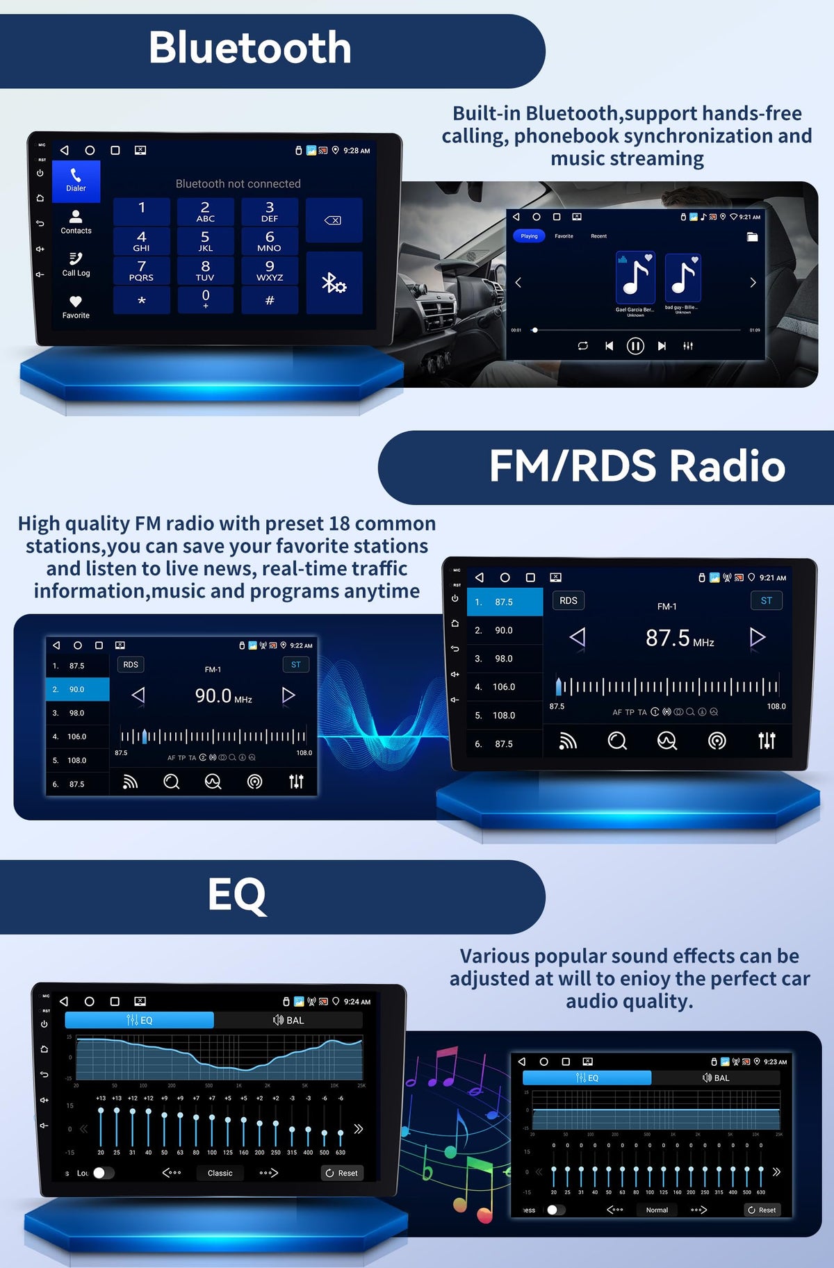 [4+128G] Car Radio Stereo for Hyundai Tucson IX35 2010-2015(High-End)