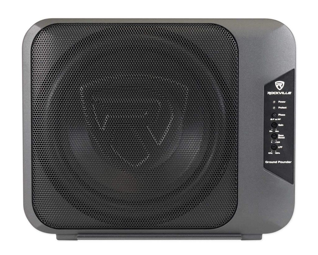 Rockville Ground Pounder 10.5" Powered Car Subwoofer, Compact