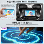 Car Radio Stereo with CD/DVD Player for Chrysler 200 200C (2011 2012 2013 2014),7 Inch QLED Touchscreen Head Unit with CarPlay & Android Auto,Bluetooth & GPS Navigation,Backup Camera& FM/AM Radio