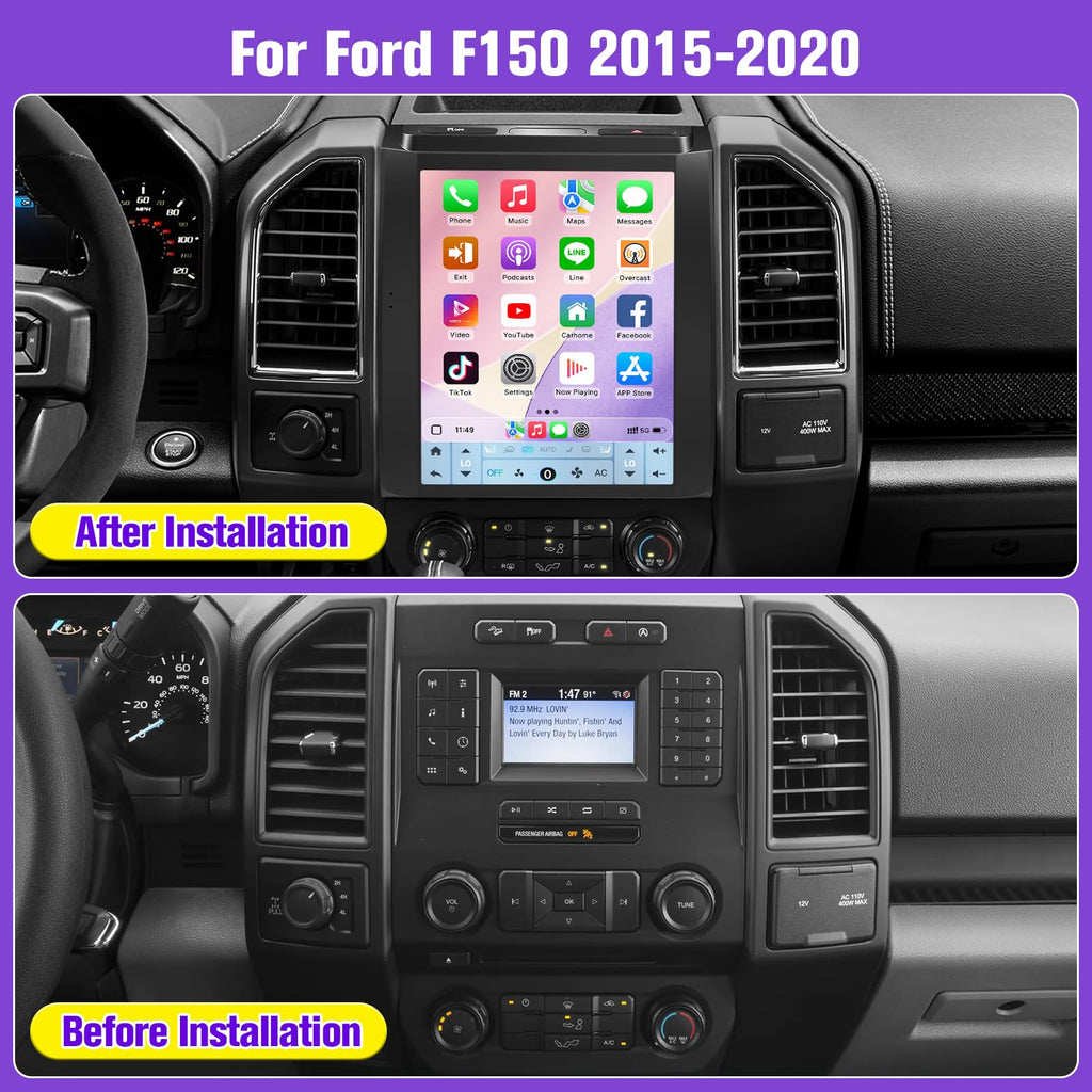 8Core 4+64GB Car Stereo Radio for Ford F150 2015-2020