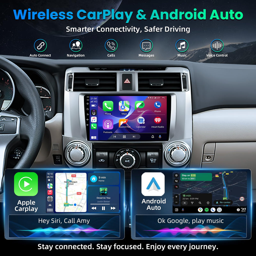 8Core 32GB ROM Android 15 Car Radio for Toyota 4Runner 2010-2019