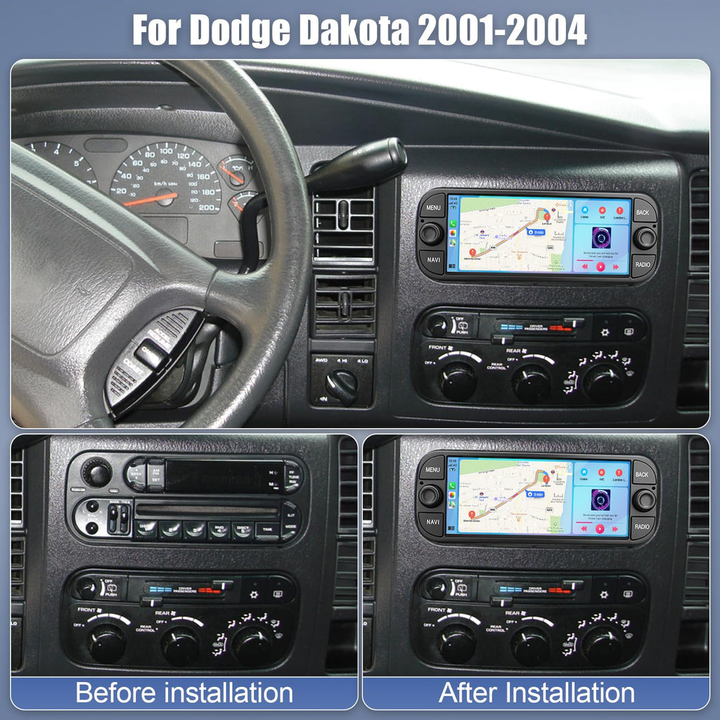 4+64G 6.86 Inch Car Stereo Radio for Dodge Dakota 2001 2002 2003 2004