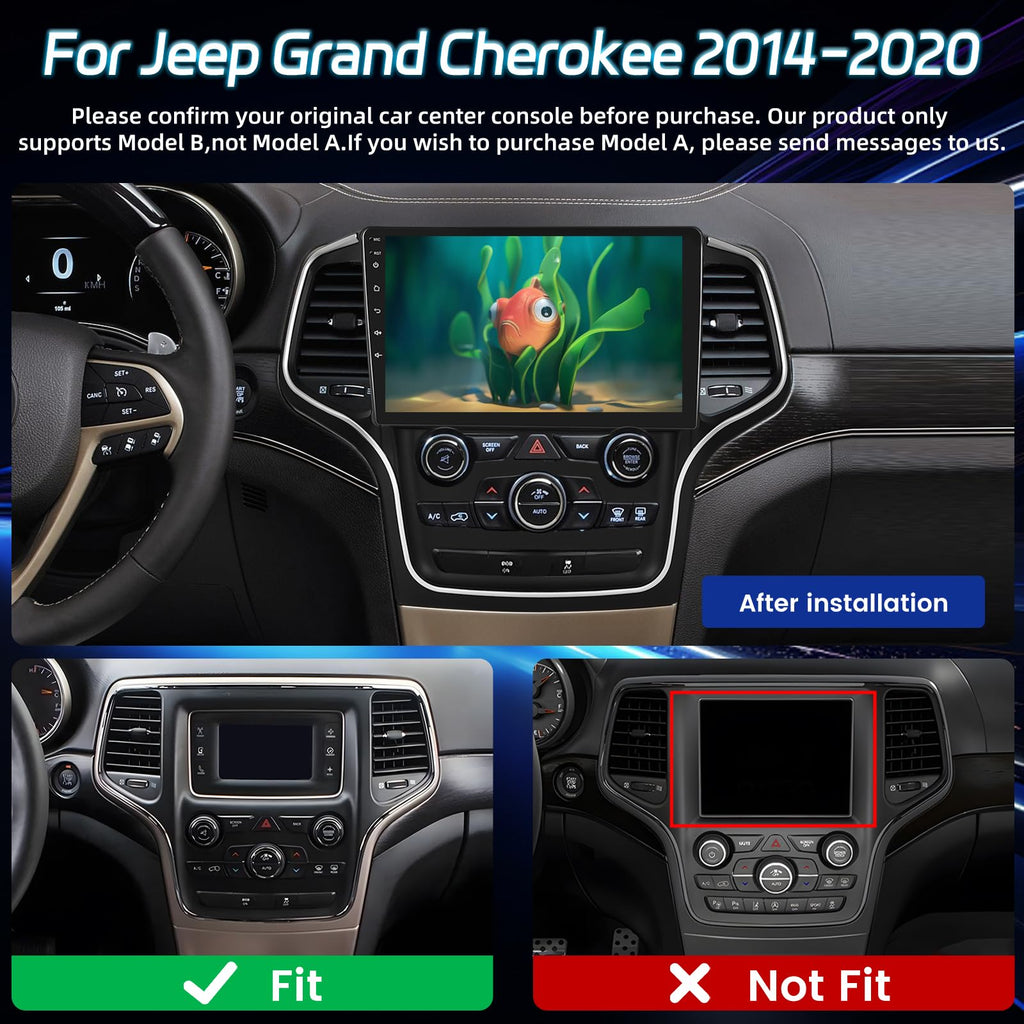 64G 10.1'' Android Radio for Jeep Grand Cherokee 2014-2020 for Small Screen
