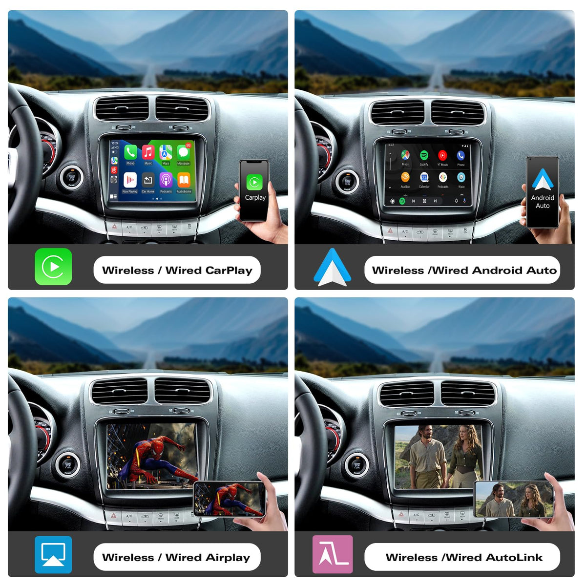 Wireless CarPlay/Android Auto Car Modification Module for Maserati/Chrysler/Dodge 2012~2016 Support Mirrorlink and OEM Car Functions