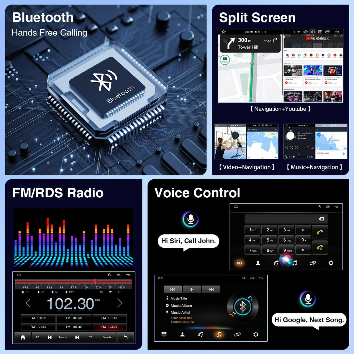 2+64G Radio for Buick Rendezvous 2006, 7 in IPS Touchscreen Stereo Android 13 Wireless Apple Carplay Android Auto 32EQ 5G WiFi 1080P Bluetooth