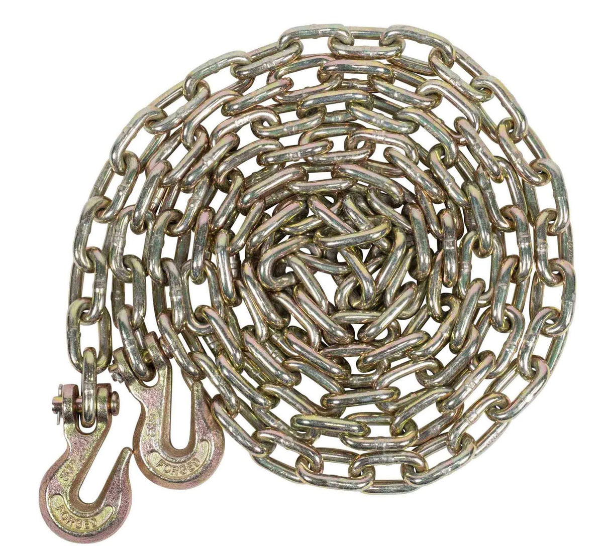 Mytee Products 5/16" Grade 70 Chain and Binder Kit | Includes (8) 5/16-3/8" G70 Lever Style Snap Binder & (8) 5/16" x 20' G70 Chain w/Grab Hooks | 5400 lbs Safe Load Limit for Truck & Flatbed Trailer