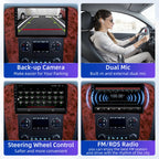 8Core 32ROM QLED Screen for GMC Yukon Sierra 2007-2013 Chevy Tahoe Suburban Silverado Radio: 9" HD IPS Touchscreen Android 15 Upgrade Carplay Android Auto GPS 5G WiFi Backup Camera FM SWC