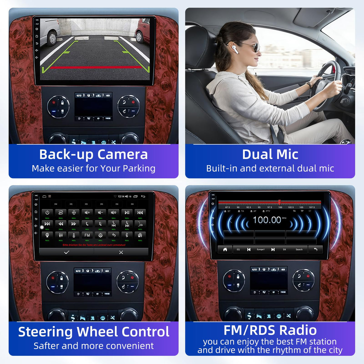8Core 32ROM QLED Screen for GMC Yukon Sierra 2007-2013 Chevy Tahoe Suburban Silverado Radio: 9" HD IPS Touchscreen Android 15 Upgrade Carplay Android Auto GPS 5G WiFi Backup Camera FM SWC