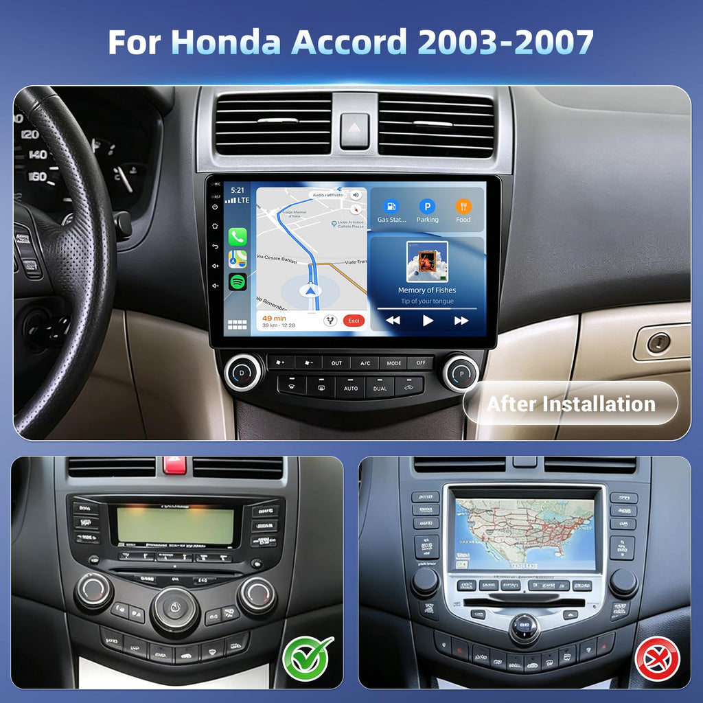 4+64G Android Car Radio for Honda Accord 2003 2004 2005 2006 2007