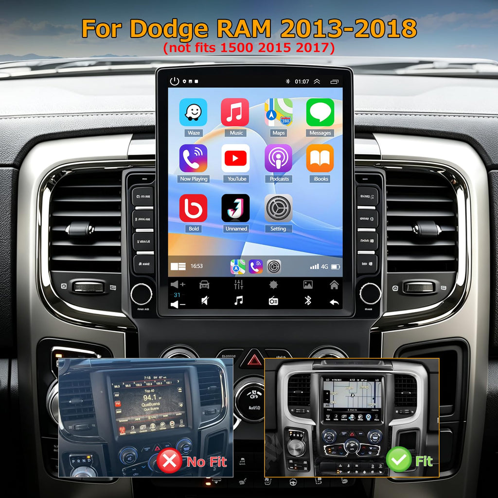 9.7'' Touchcreen Car Stereo Radio for Dodge RAM 2013-2018