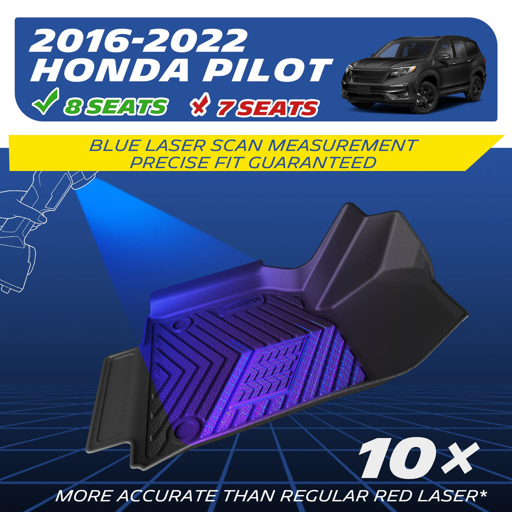 Michelin Vehicle Mats for 2016-2022 Honda Pilot 8-Seat Floor Mats