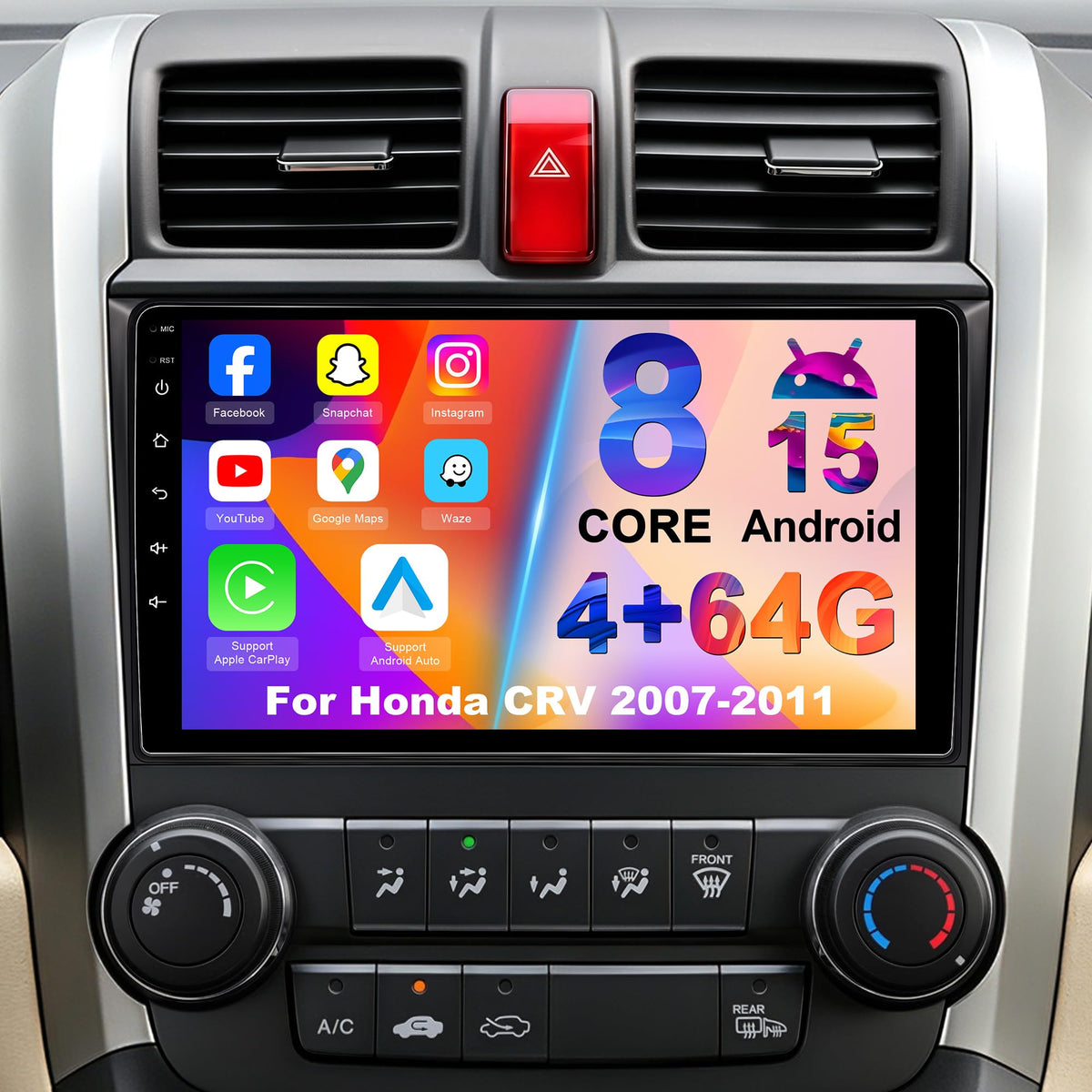Car Radio Stereo for Honda Accord 2003-2007: 8 Core 4G+64G