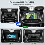Car Radio Stereo with CD/DVD Player for Chrysler 200 200C (2011 2012 2013 2014),7 Inch QLED Touchscreen Head Unit with CarPlay & Android Auto,Bluetooth & GPS Navigation,Backup Camera& FM/AM Radio